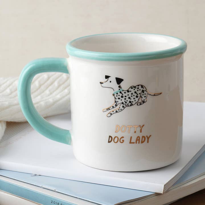 Top Dog 'Dotty Dog Lady' keramisk mugg i presentförpackning för wholesale av CGB Giftware