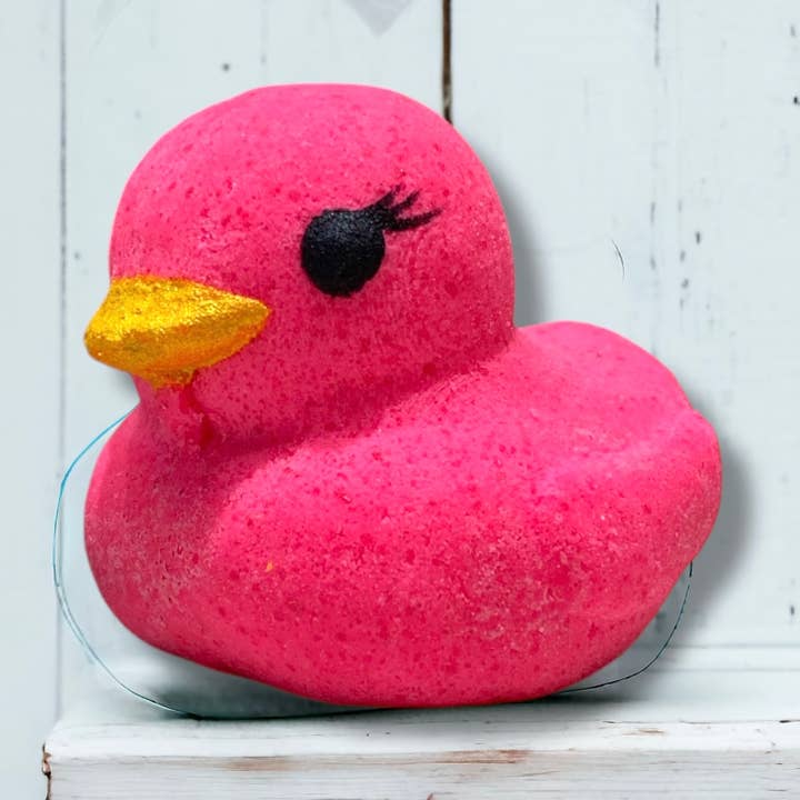 Bombe de Bain Canard Peint à la Main - Rose pour la vente par Calla Lily Cosmetics