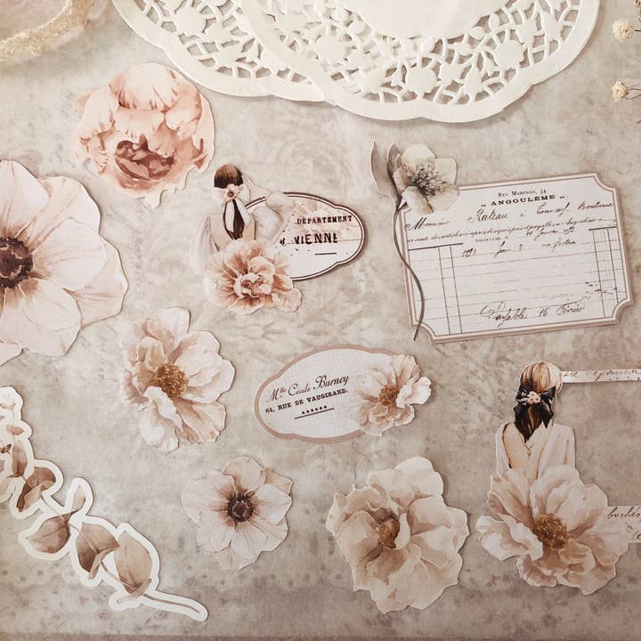 Chapteries - Wholesale Sticker - Set of 50 individual stickers - Floral mood8