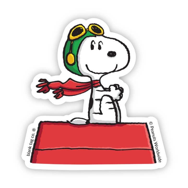 Autocollant Peanuts® As Volant pour la vente par Blank Tag Co. Stickers - Waterproof Stickers