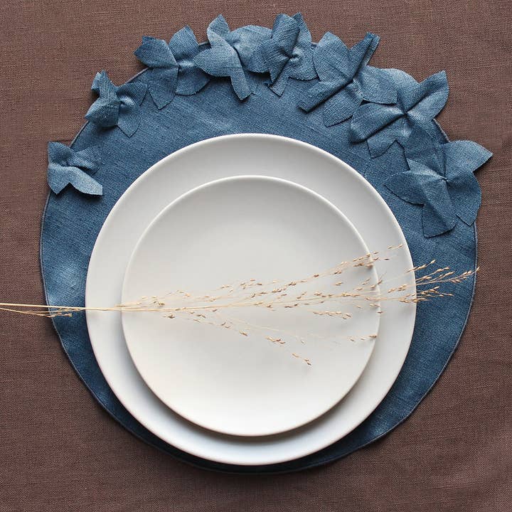 Giardino Segreto - Wholesale Placemat - Round placemats in pure linen GELSOMINO