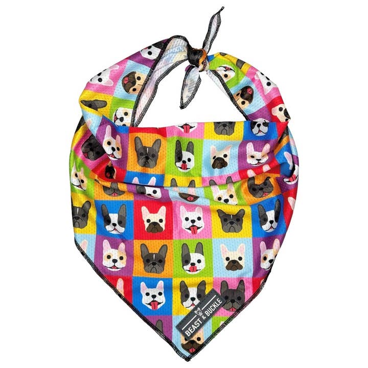 Beast & Buckle - Wholesale Pet Bandana - Dog - Frenchie Fam Cooling Dog Bandana