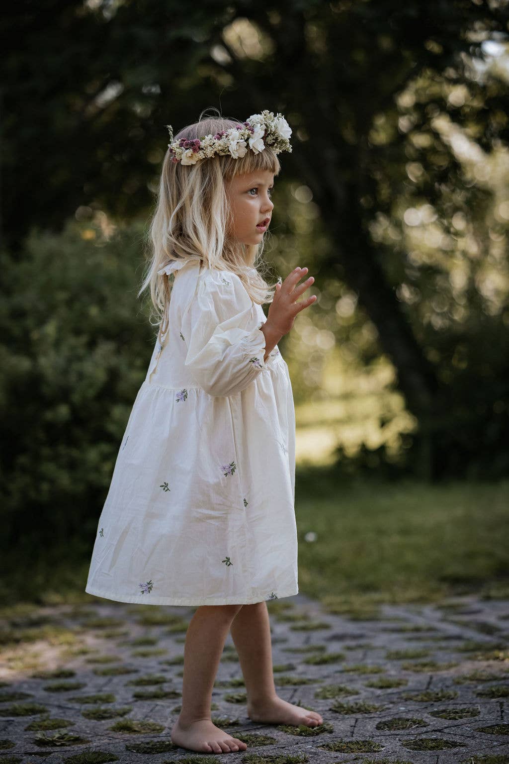 Annie & Charles – wholesale Dress – Baby – Annie&Charles® Baby Bloomer/dress with collar SPRING FLOWERS9