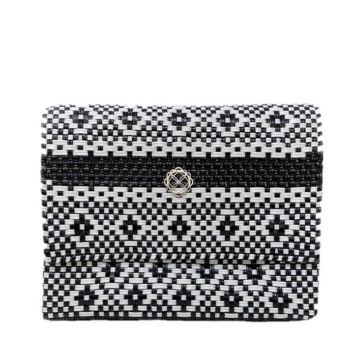 Crossbody Schwarz Aztekischer Streifen für den Großhandel von Lola's Bag by Georgina Herrera