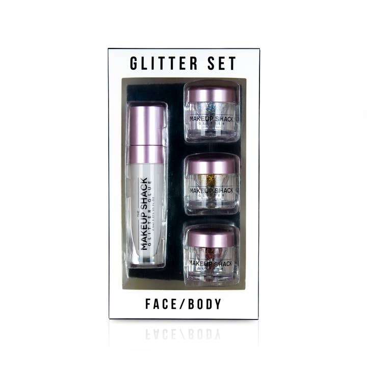 The Makeup Shack - Wholesale Body Glitter/Shimmer - Glitter Set 3pc. w/ Glue