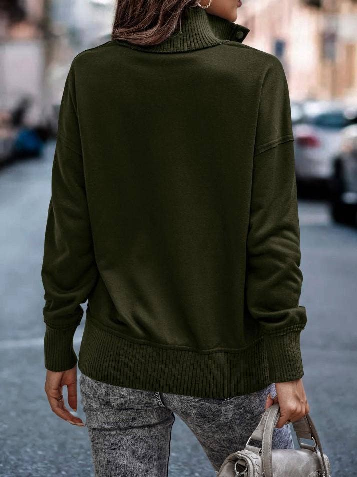 eLook - Wholesale Sweatshirt - Women's - SZ1-SW9112 Exposed Seam Henley Snap Sweatshirt9