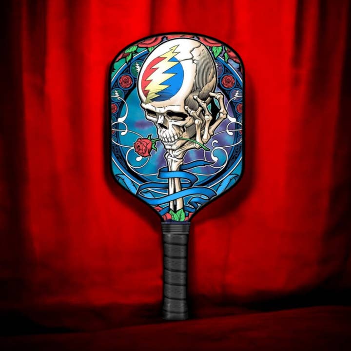 Grateful Dead Drops - Stealie Rose - Pickleball Paddle for wholesale by The Mad Pickler