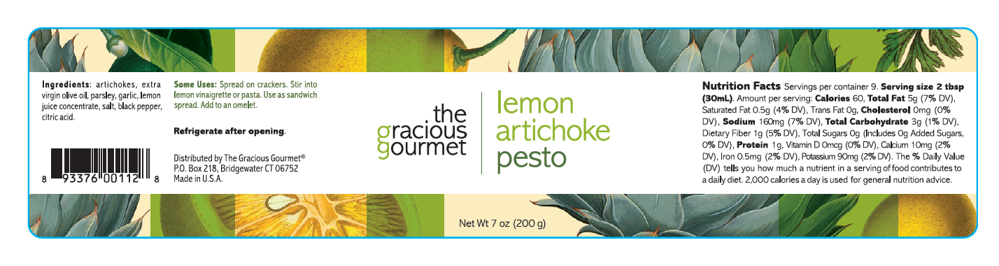 The Gracious Gourmet - Wholesale Pesto - Lemon Artichoke Pesto1
