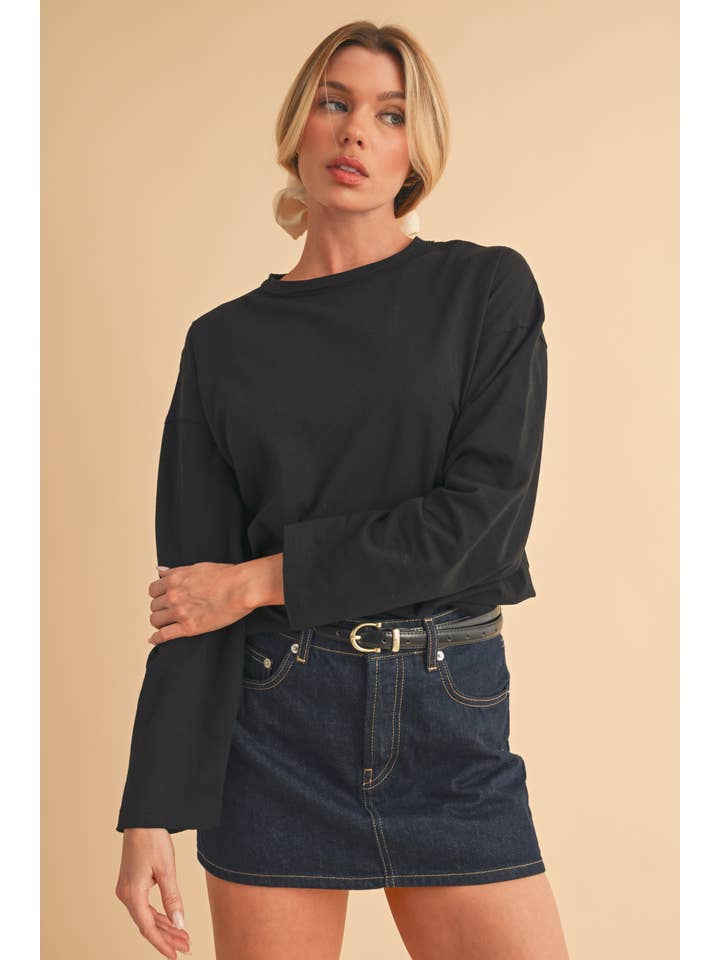 AEMI + CO - Wholesale Knit Top - Women's - 8438FN Billi Long Sleeve Top