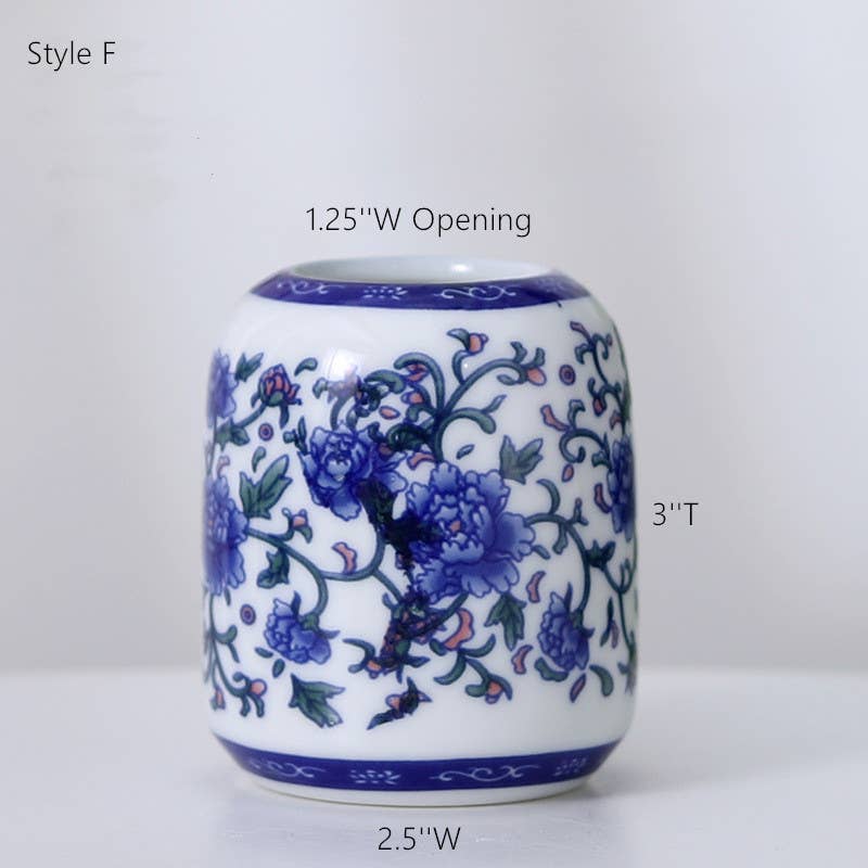 Sweet Home Deco - Wholesale Vase - Chinoiserie Bud Vase, Porcelain Vases,  Blue and White Vases5