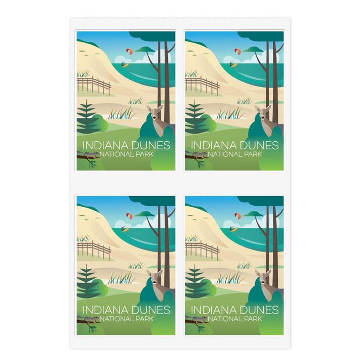 Indiana Dunes National Park Sticker Sheet for wholesale by Max & Oscar