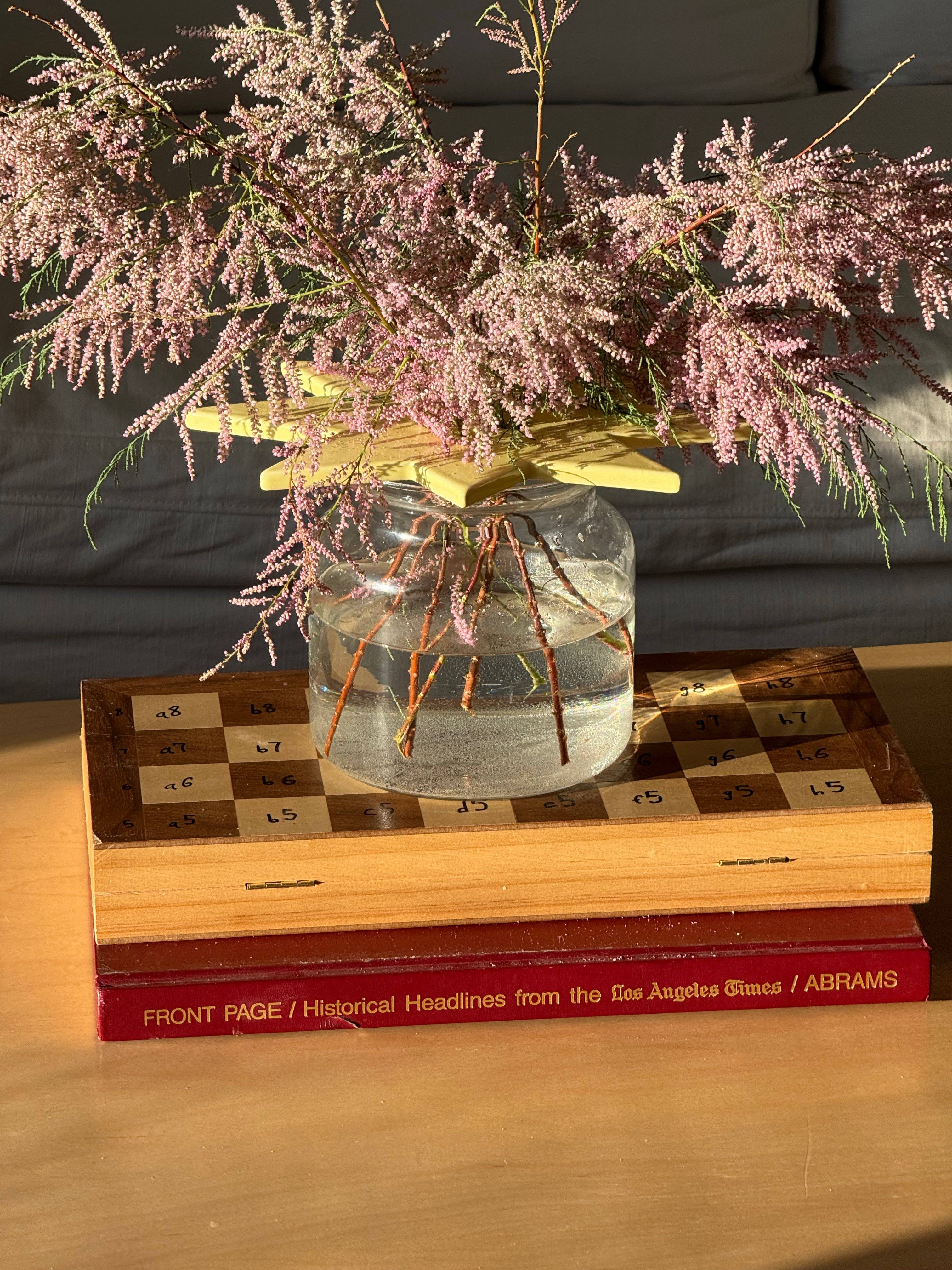 St.Bingo - Wholesale Decorative Tabletop Object - Star Flower Frog  | Butter Yellow | Ceramic Lid3