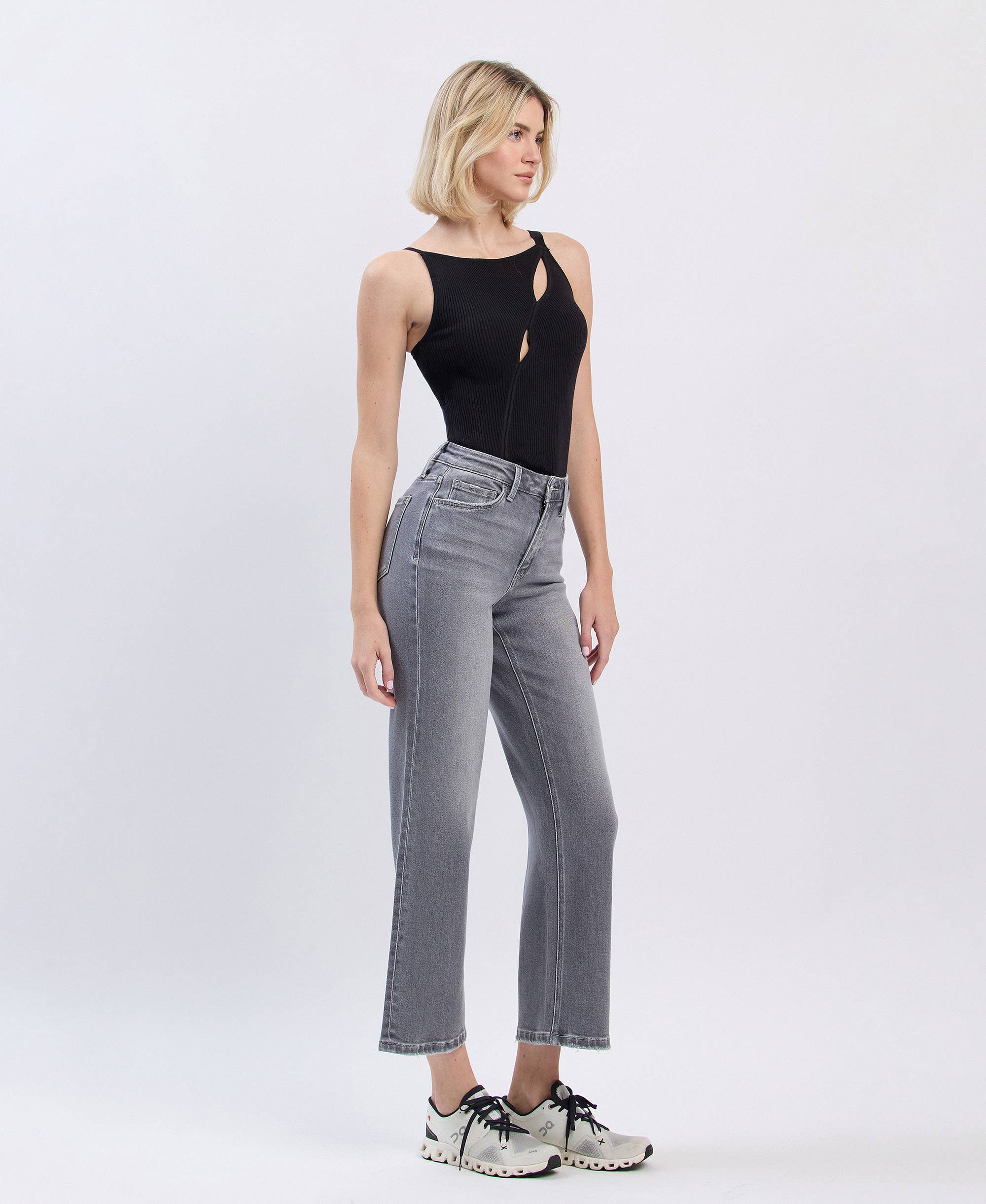 RIVER EDEN HIGH RISE ANKLE SLIM WIDE LEG JEANS T6296N for wholesale on Faire3