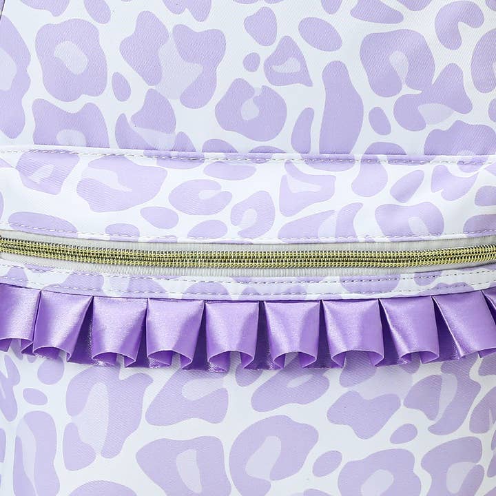 sassy kids palace - Wholesale Backpack - Kids - Cheetah Printed Girls Ruffle Backpack