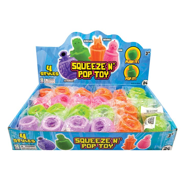 Geddes - Wholesale Squishy Toy - Kids & Baby - MINI SQUEEZE N POP TOY 24/DSP