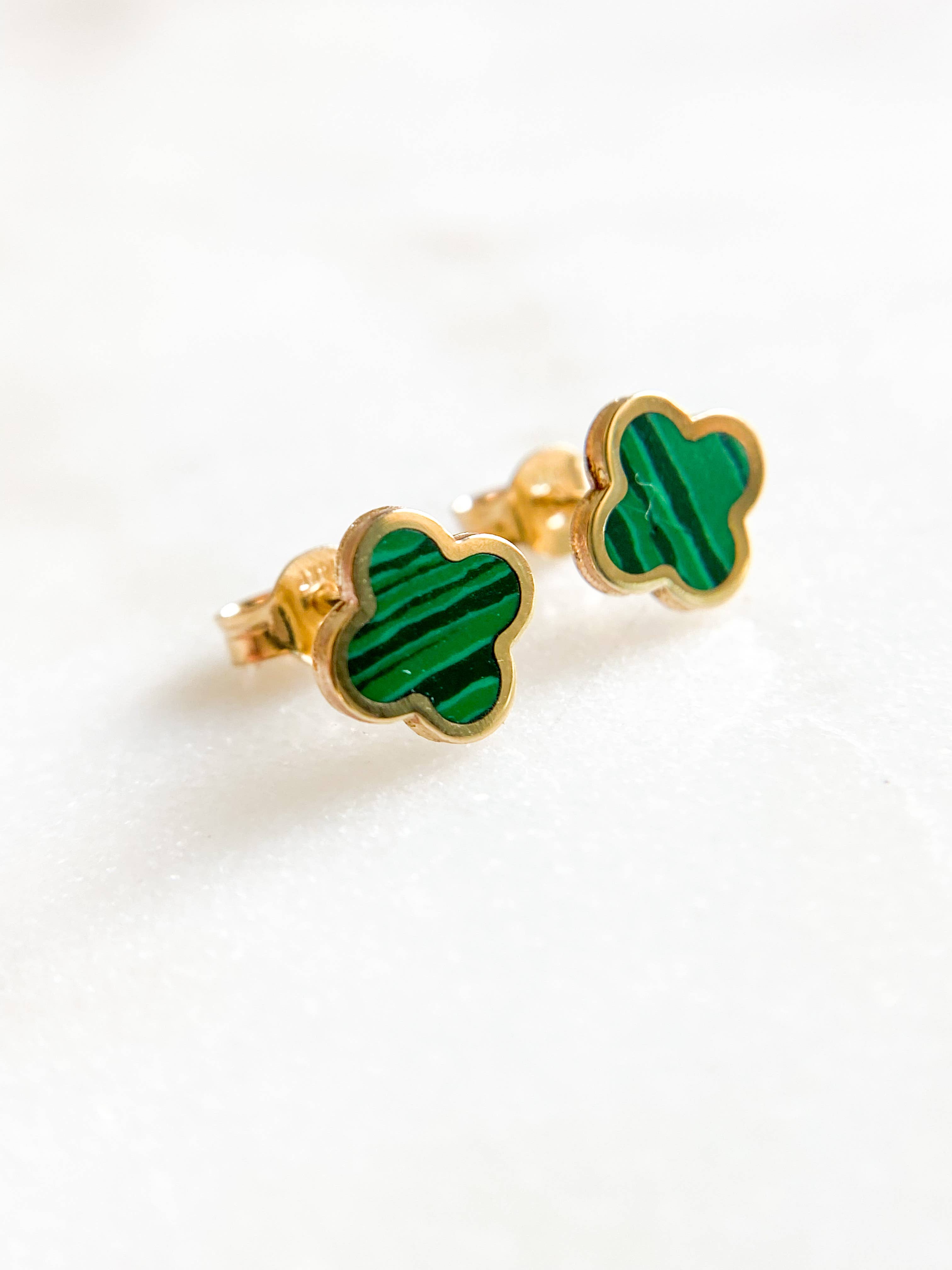 DMK Jewelry - Wholesale Stud/Post Earrings - 14K Gold Clover Earrings1