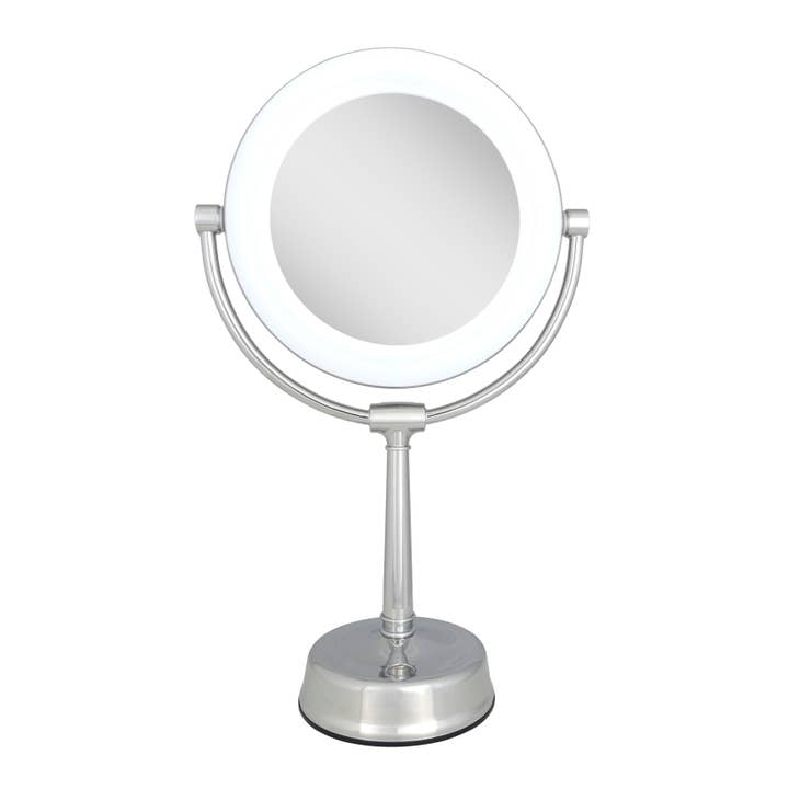 Lexington Lighted Makeup Mirror w/Magnification (Chrome) for wholesale by Zadro, Inc.