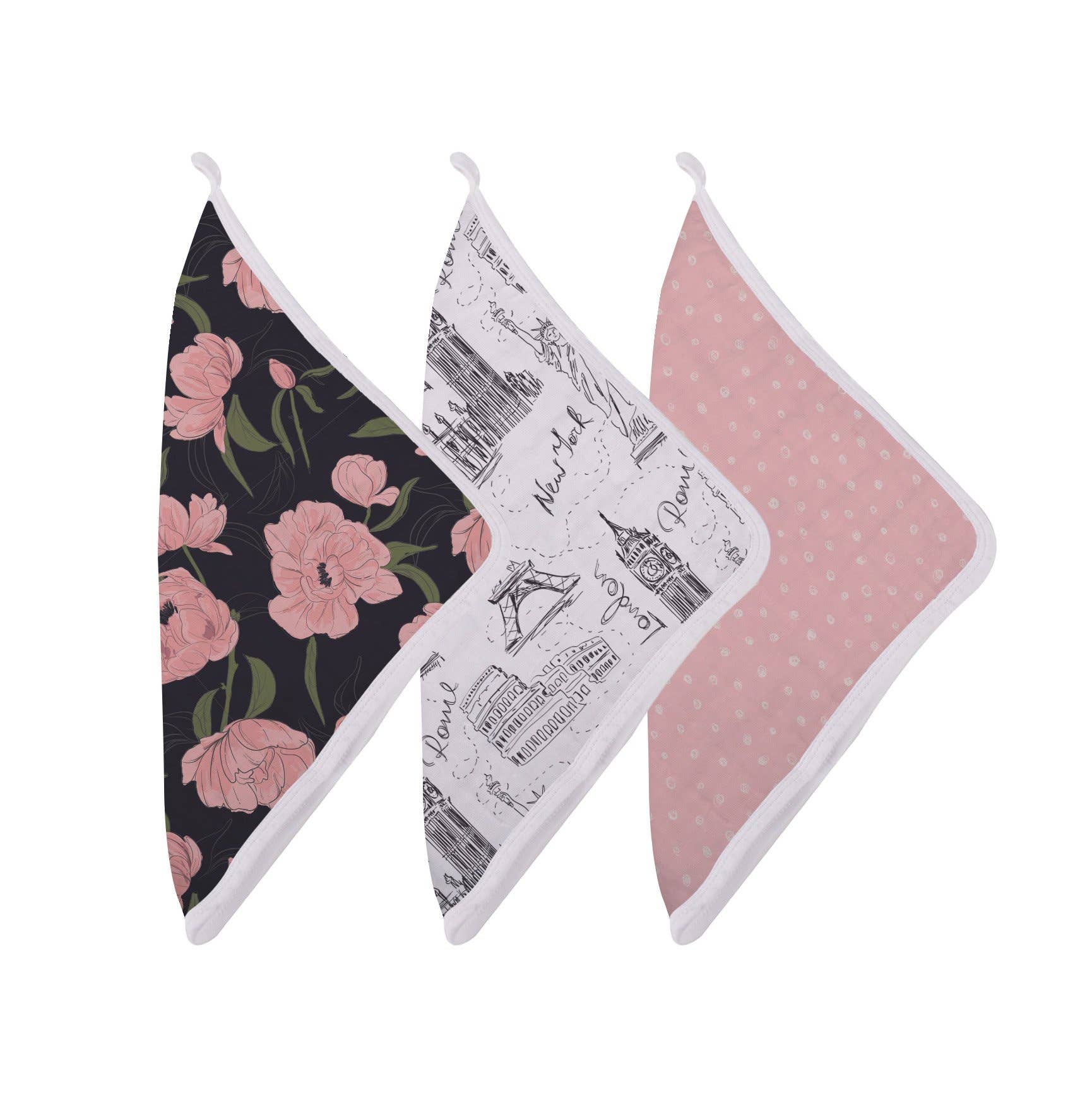 Newcastle Classics - Wholesale Wash Cloth - Kids & Baby - London, Paris, New York Washcloth Set2