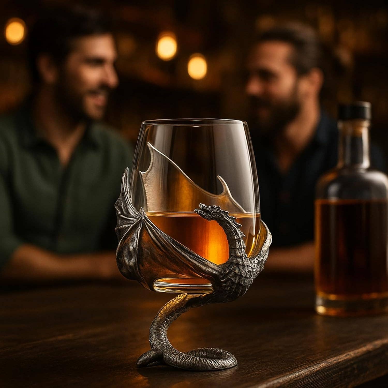 The Wine Savant /  Khen Glassware - Wholesale Cocktail/Liquor Glass - Medieval Dragon Viking Goblet Mug, 12oz GOT DnD5