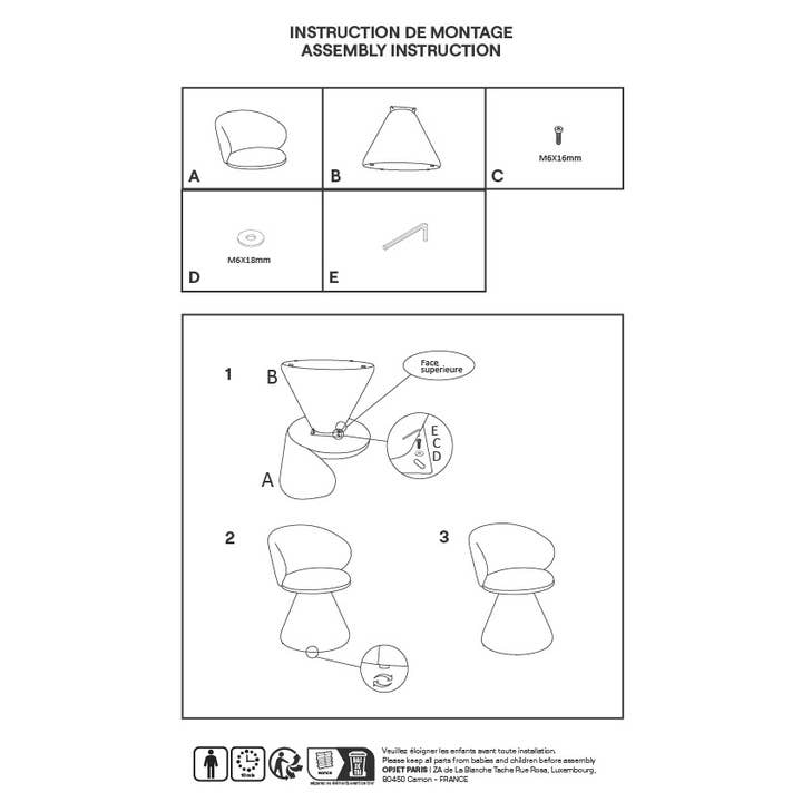 Opjet Paris - Wholesale Stoel - Sergio bruine draaistoel L55 D54 H74 cm1