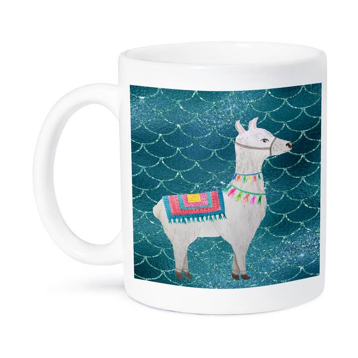 3dRose - Wholesale Coffee Mug - 3dRose, Lama on scaled background, Mug8