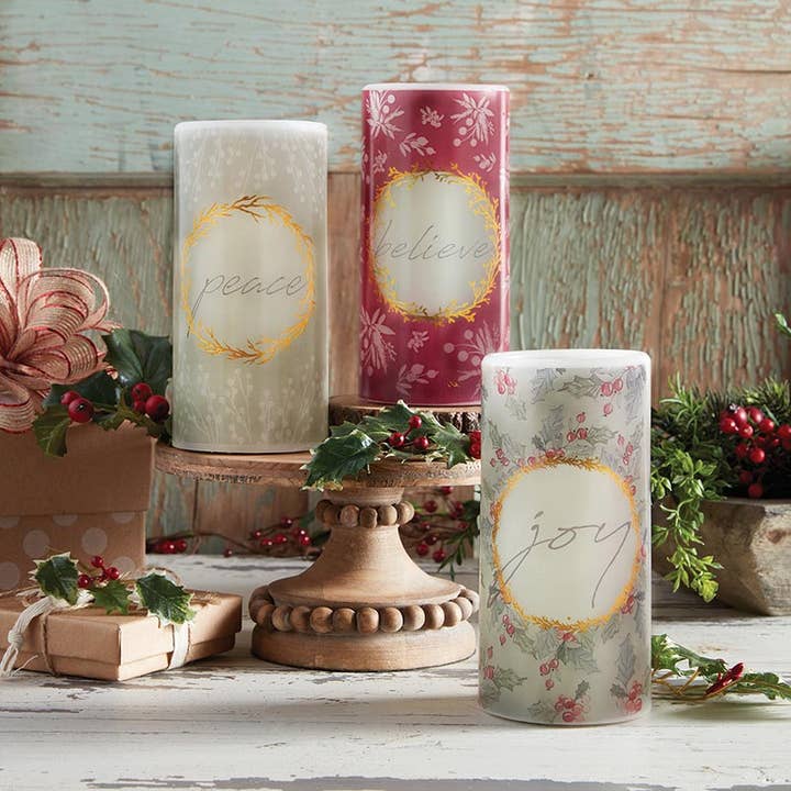 Faithworks by Creative Brands - Wholesale Flameless Candle - LED Candle - Medium - Believe