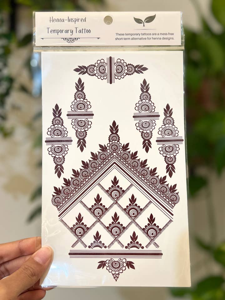 Sakhi -- Floral Design Angular (Design 5) for wholesale by Henna Squared