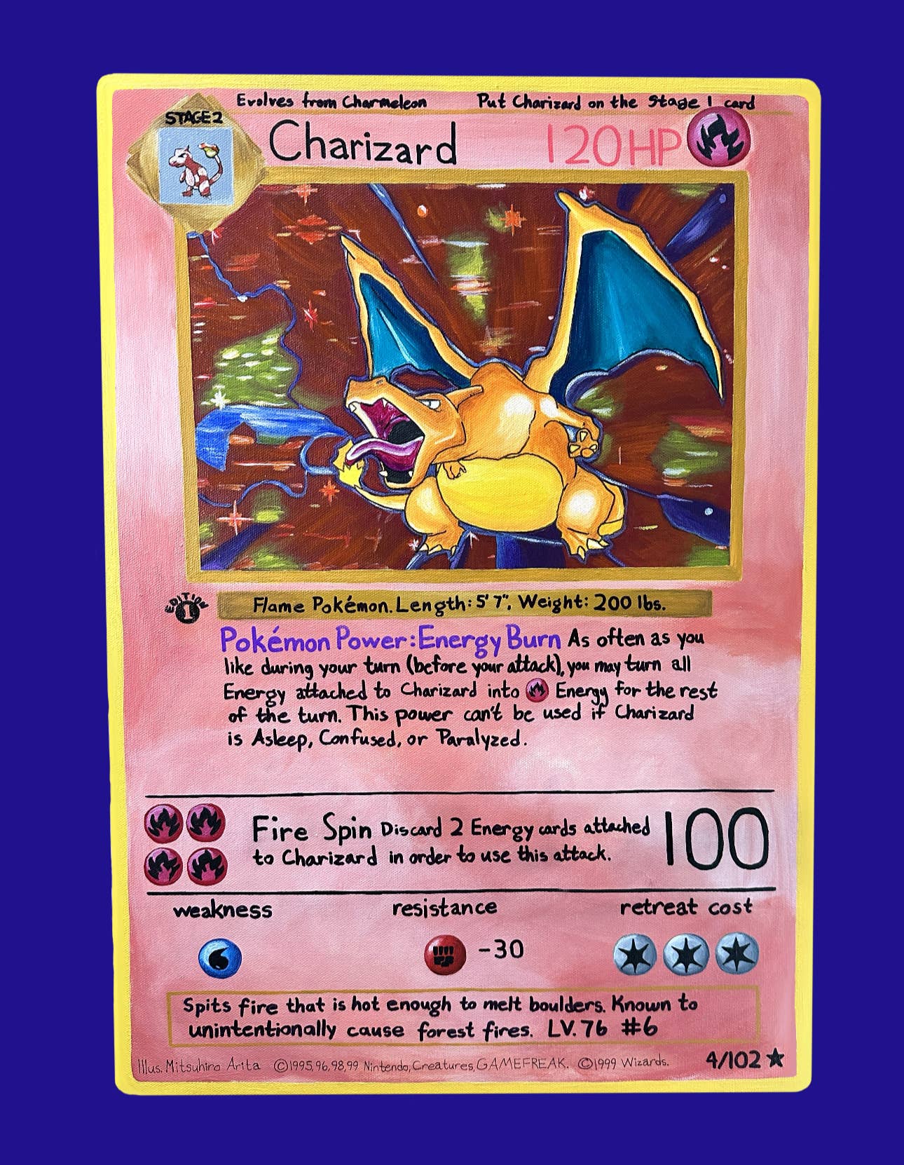 Audrey Gale + Art - Wholesale Art Print - "Charizard Pokemon Card” Art Print