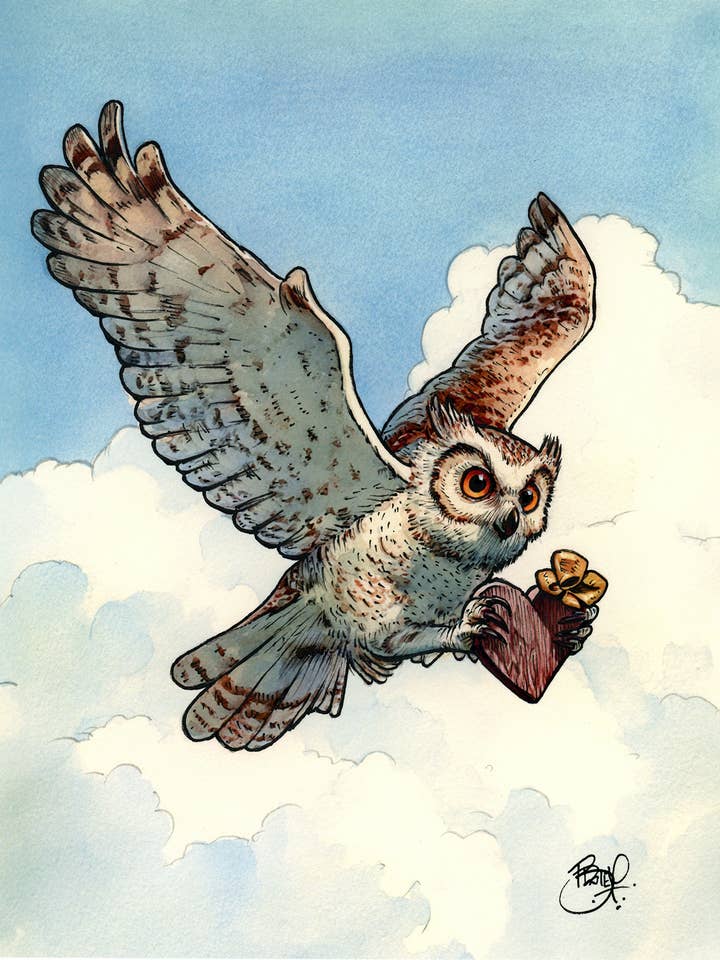 On the Wings of Love #433 - vertical for wholesale by Shawn Braley Illustration