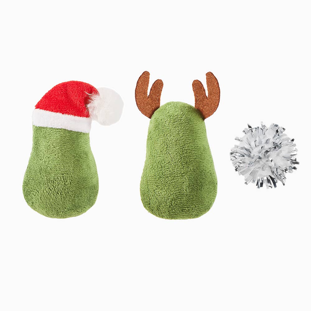 Hugsmart Products Inc - Wholesale Pet Toy Set - Cat - HugSmart Pet - Holiday Feline  | Avocado Christmas - Cat Toy1