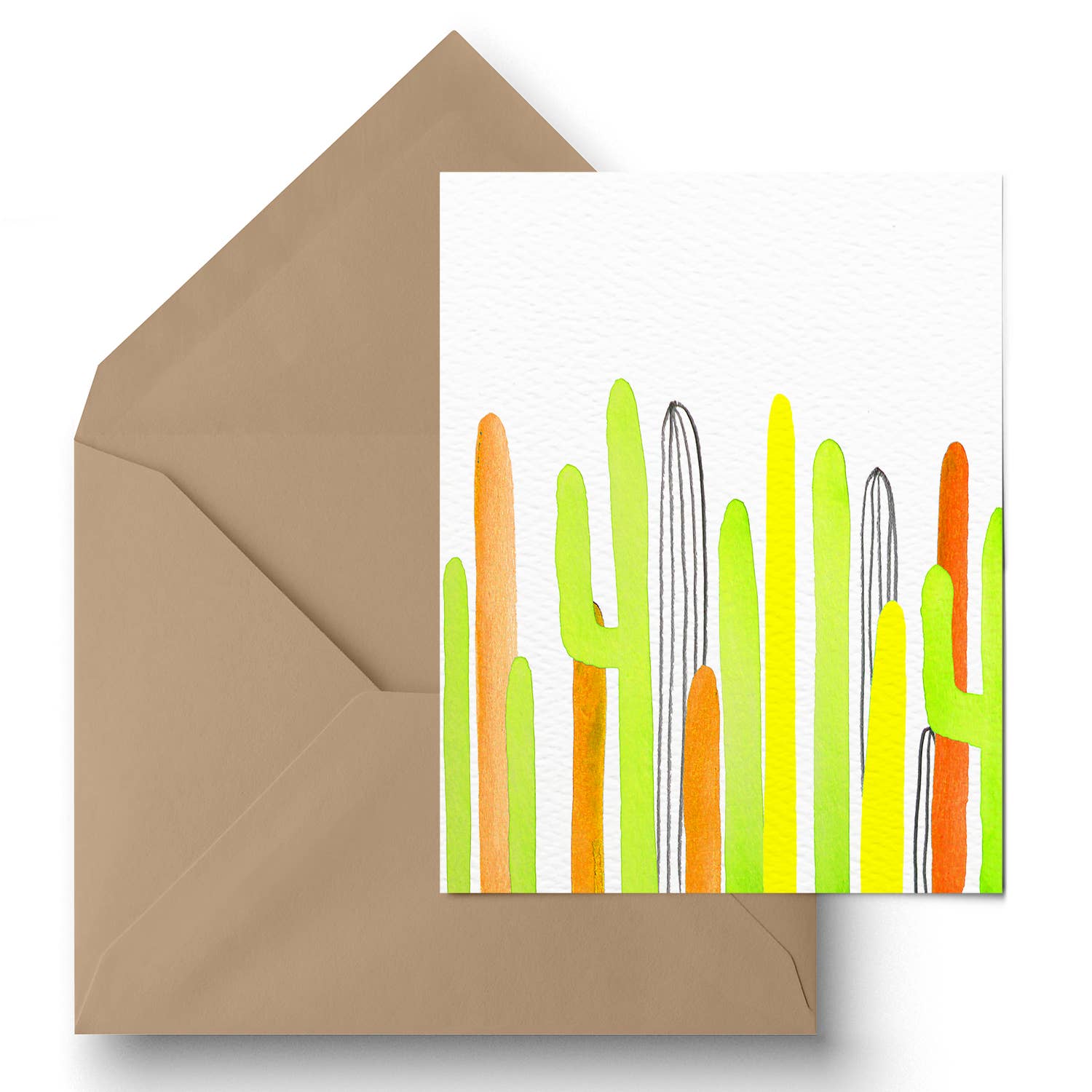 Paige Poppe Art - Wholesale Everyday Greeting Card - "Spring Saguaros" Greeting Card0
