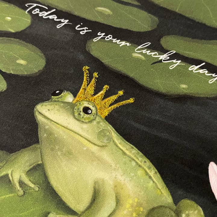 Carciofi Design - Wholesale Everyday Greeting Card - Frog Prince Everyday Greeting Card, Hand Embellished1