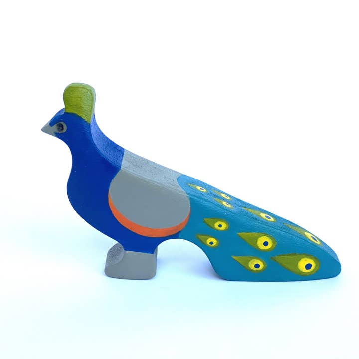 Figura pavo real de madera para venta al por mayor de PoppyBabyCo