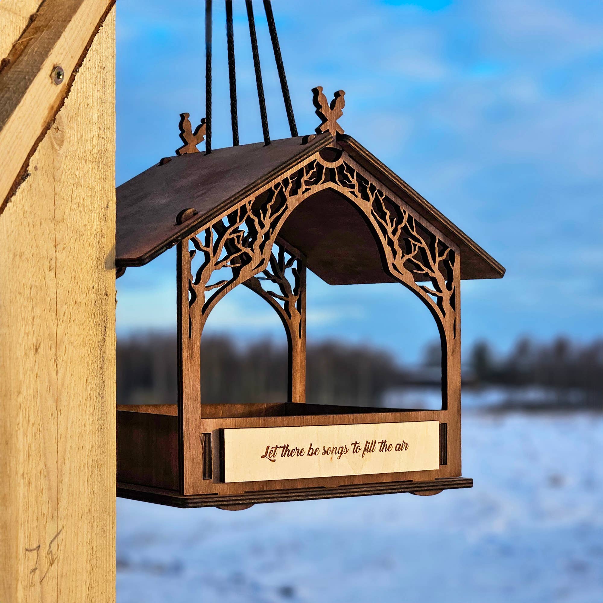 PromiDesign - Wholesale Bird Feeder - Handmade Wooden Bird Feeder, Outdoor Garden & Patio Decor5