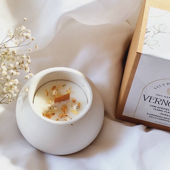 Your Nice Things - Candles - - Wholesale Jar/filled candle - Soybean candle round ylang-ylang and jasmine cement jar2