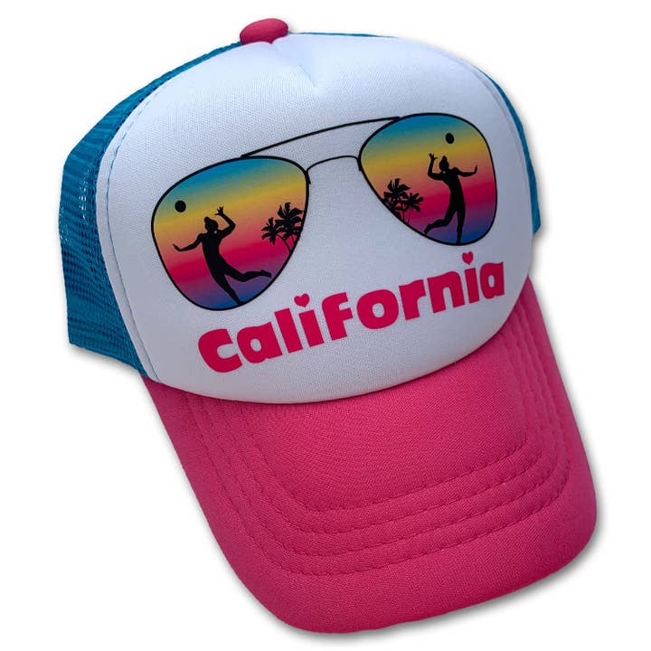 Sol Baby California Shades Volleyball Sunset Snapback Mesh Trucker Hat - Beach Baseball Cap for Infants, Toddlers & Youths for wholesale by Sol Baby