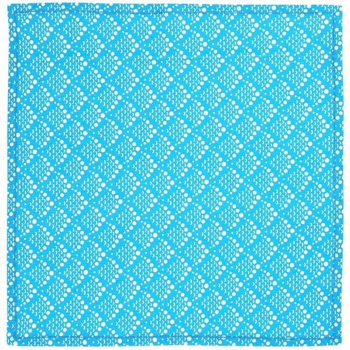 Blue Solid Fish Scale Napkins - Set of 2 for wholesale by Safomasi