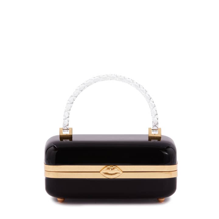 BLACK FONTAINE CLUTCH for wholesale by Lulu Guinness