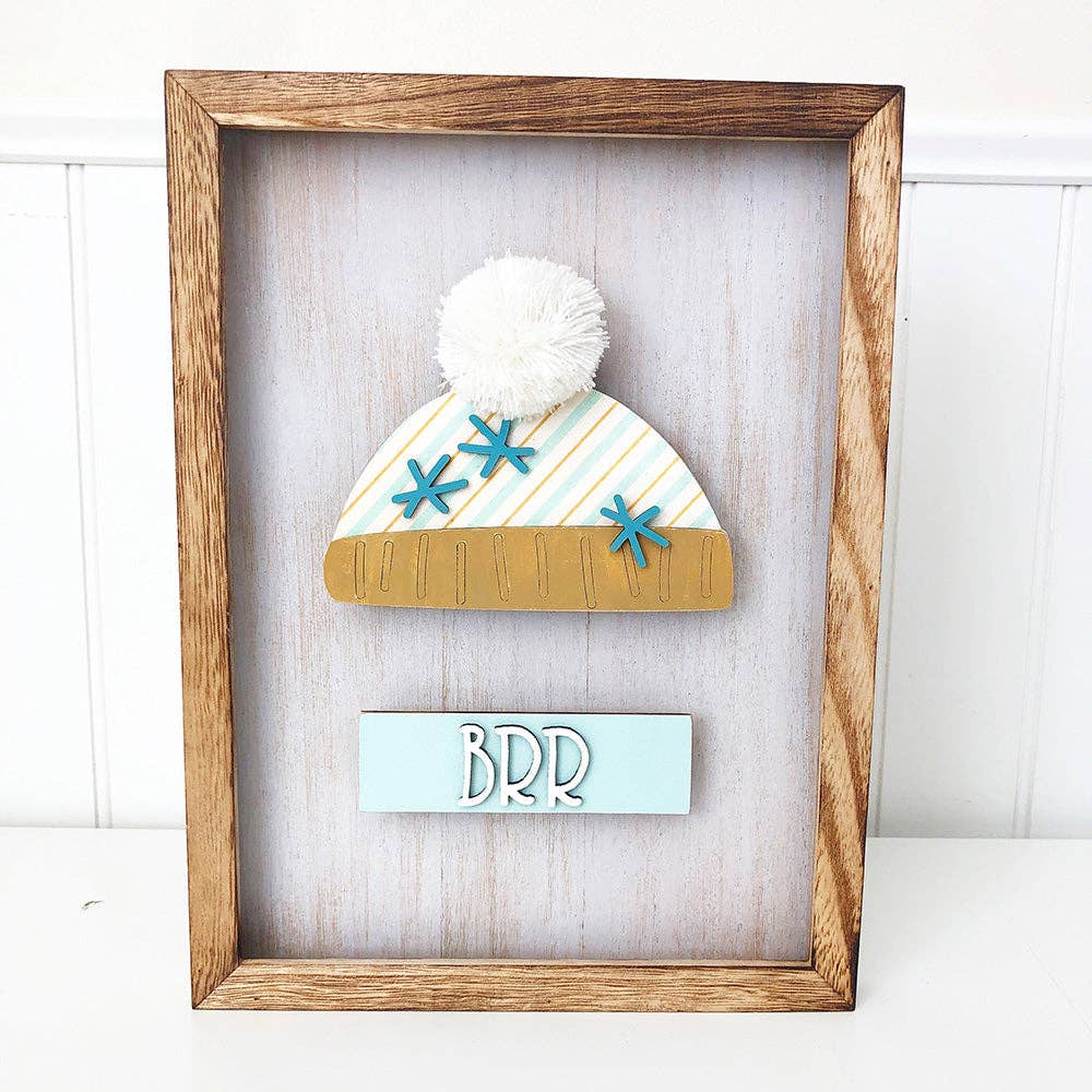 Foundations Decor - Wholesale DIY Craft Kit - Foundations Decor Simply Framed - BRRR Snow Hat DIY kit6