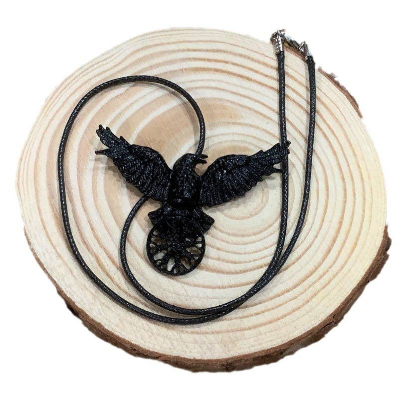 SALINA TRADING INC - Wholesale Pendant/Charm Necklace - Viking Raven Pendant Necklace Vintage Style Hip Hop Jewelry7