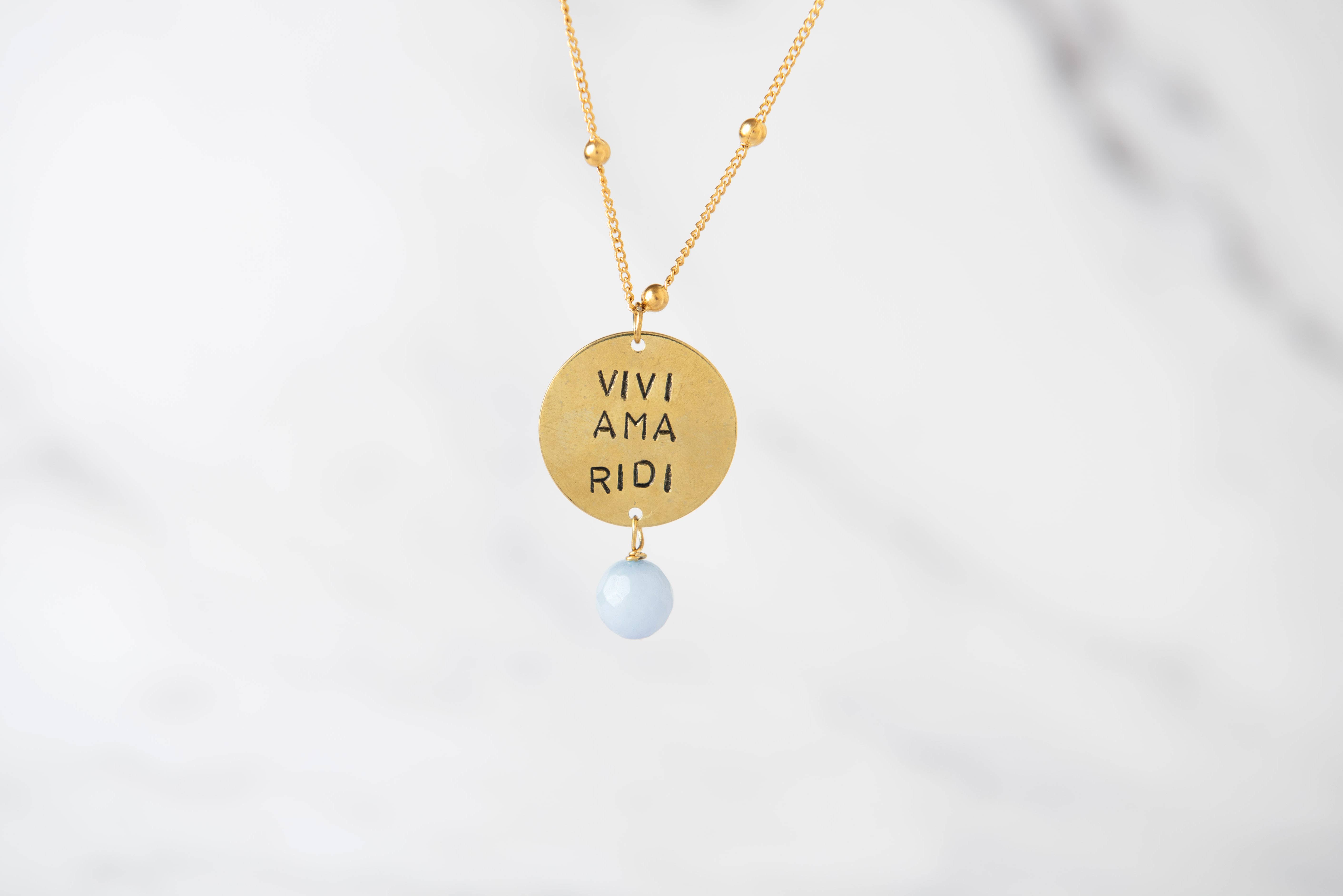 Loti jewels - Wholesale Pendant/Charm Necklace - ONE NECKLACE IN BRASS WITH ENGRAVING6