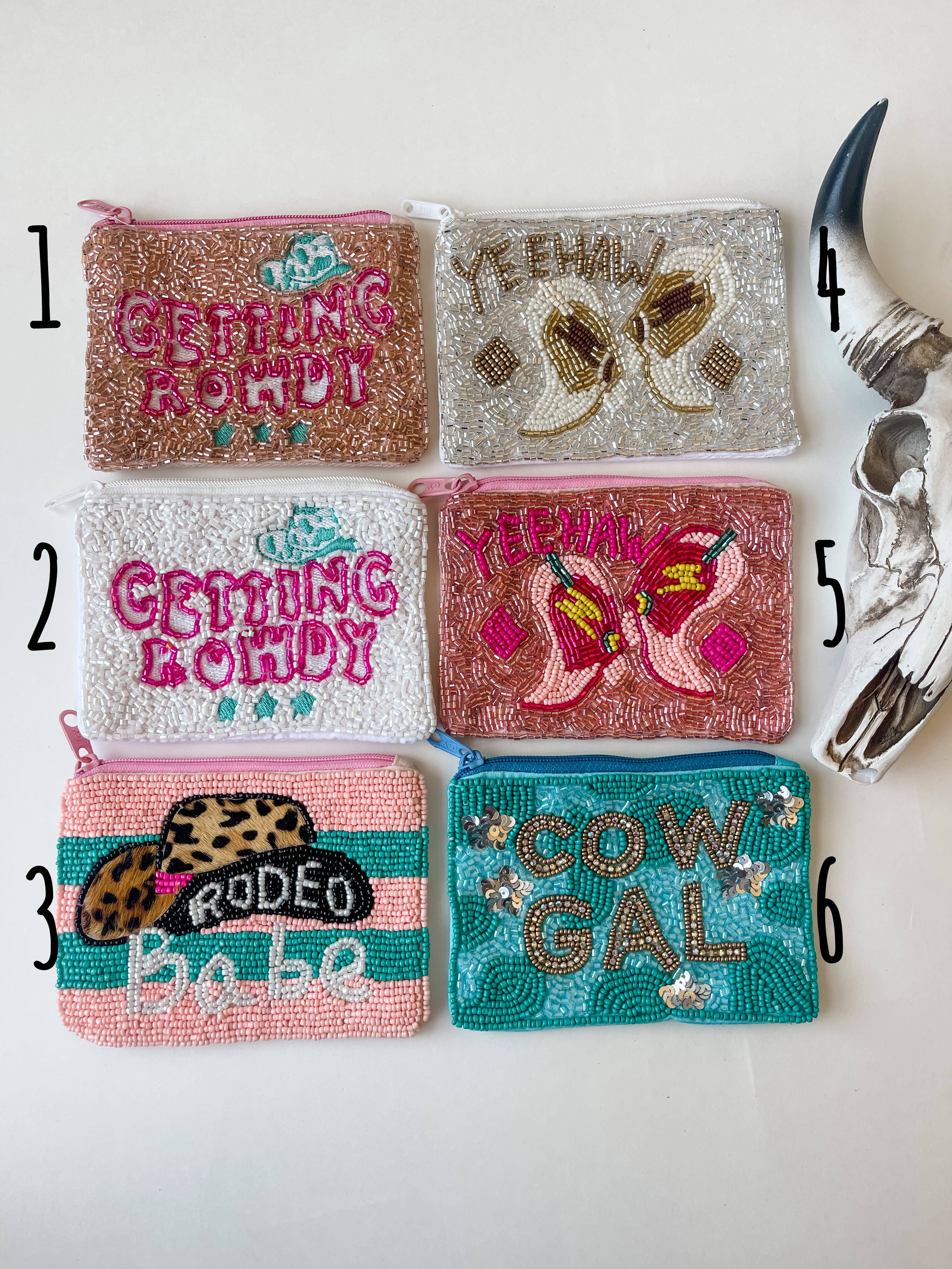 Boho Ranch Shop - Vente Porte-monnaie – femme - Pochette à monnaie Western Beaded14