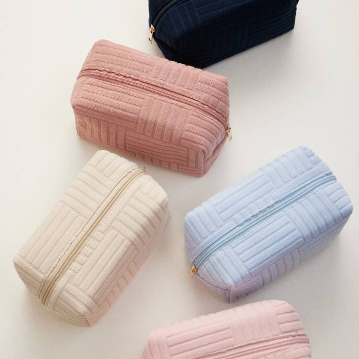 Luxe Terry fabric Travel Pouch -Medium for wholesale by Frem