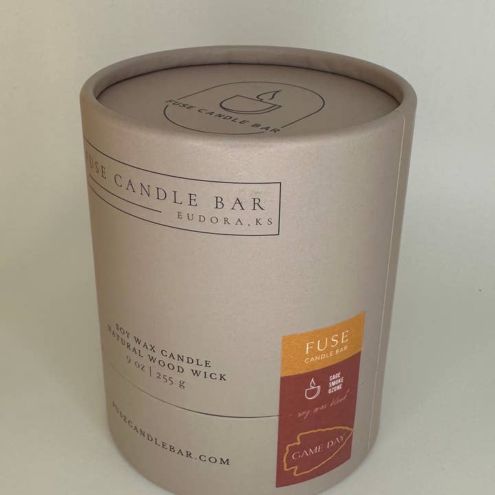 Fuse Candle Studio - Wholesale Jar/Filled Candle - KC Chiefs Candle - “Game Day”- Soy Wax Blend Candle3