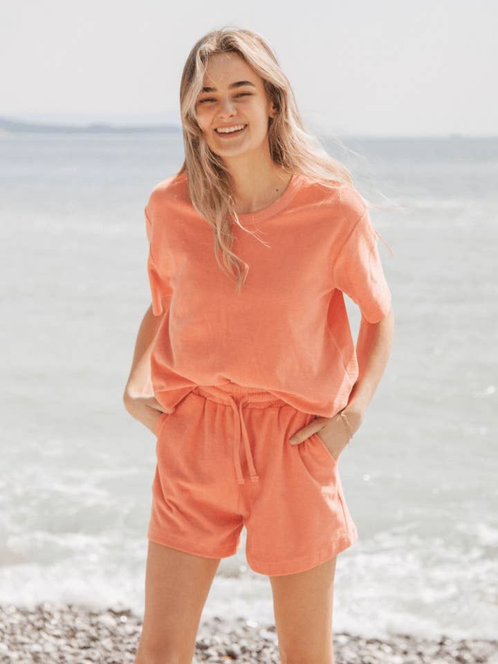 Women's Cove Towelling T-shirt for wholesale by Rapanui Clothing