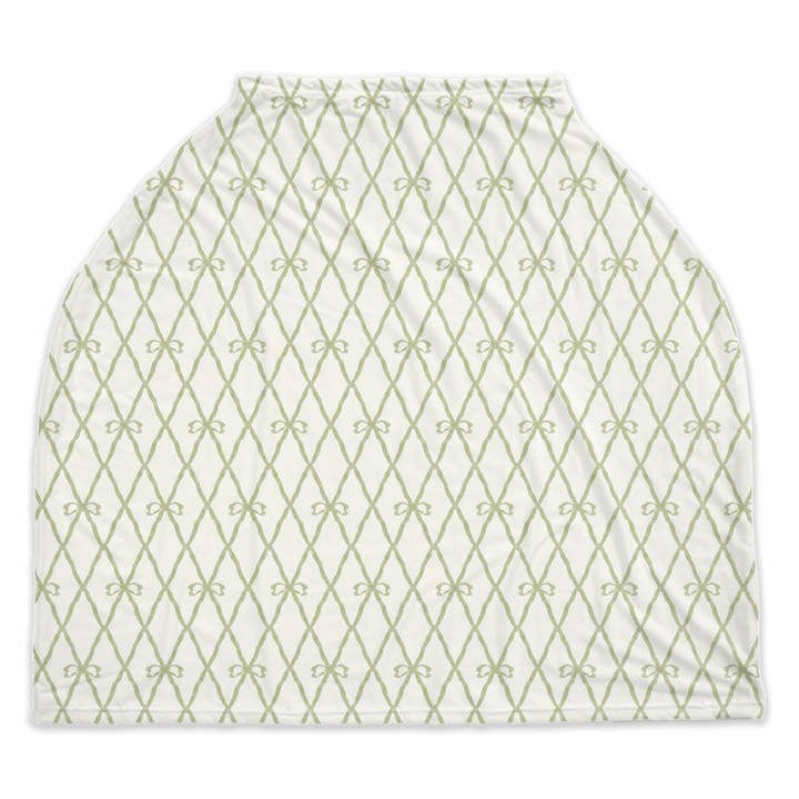 The Socialite - Wholesale Car Seat Cover - Kids & Baby - Green Bows Car Seat Cover1