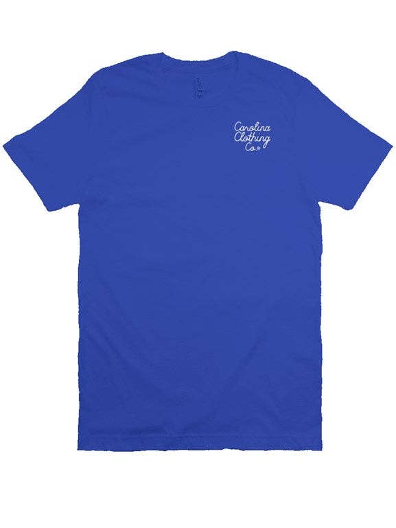 Signature small logo men & women softest cotton t shirt -7 color options for wholesale by Shop Carolina Clothing Co.