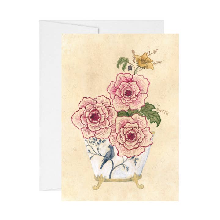 Floral Vintage Vessel Greeting Card for wholesale by Kards