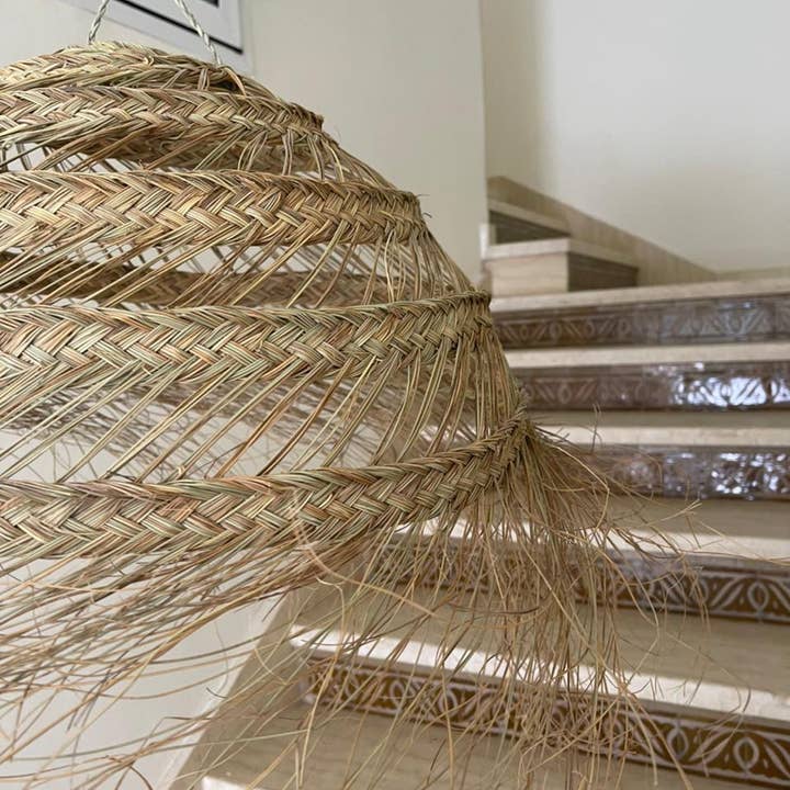 Berberparadise – Engroshandel Lampeskærm – Halm lampeskærme, rattan flettet vedhæng lys4