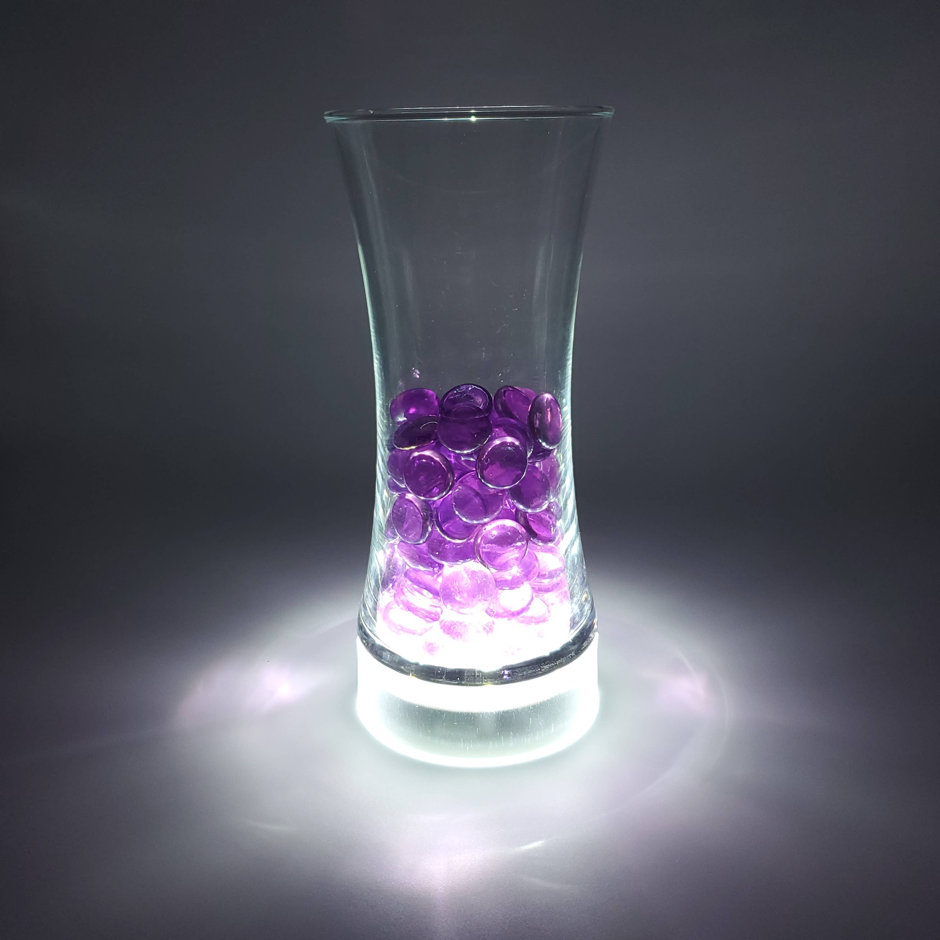 LumaBase - Wholesale Accent/Desk Lamp - Battery Operated Cool White LED Base Light - Round1